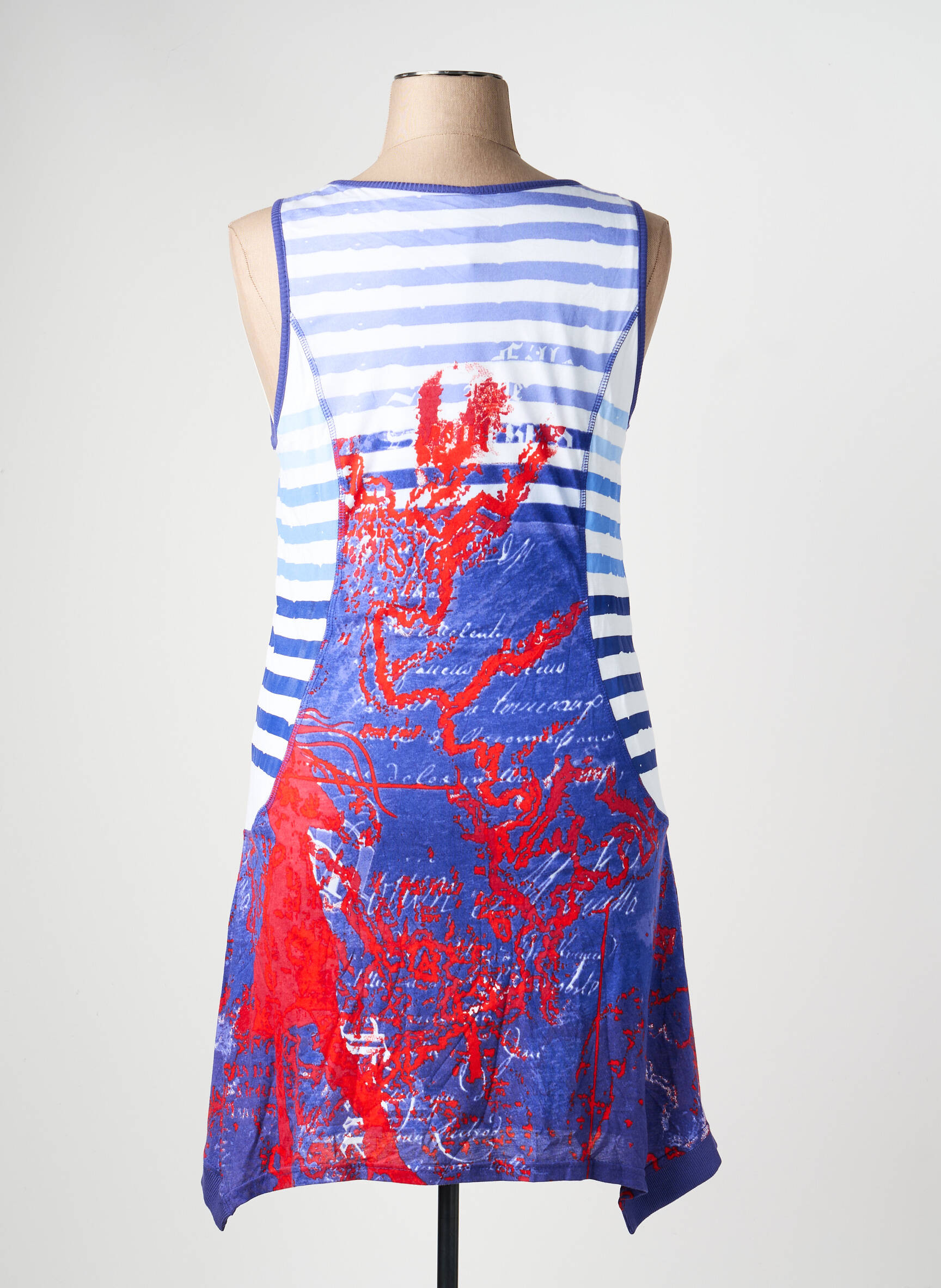 Robe mi-longue sans manche sans manche violet FILLE DES SABLES femme
