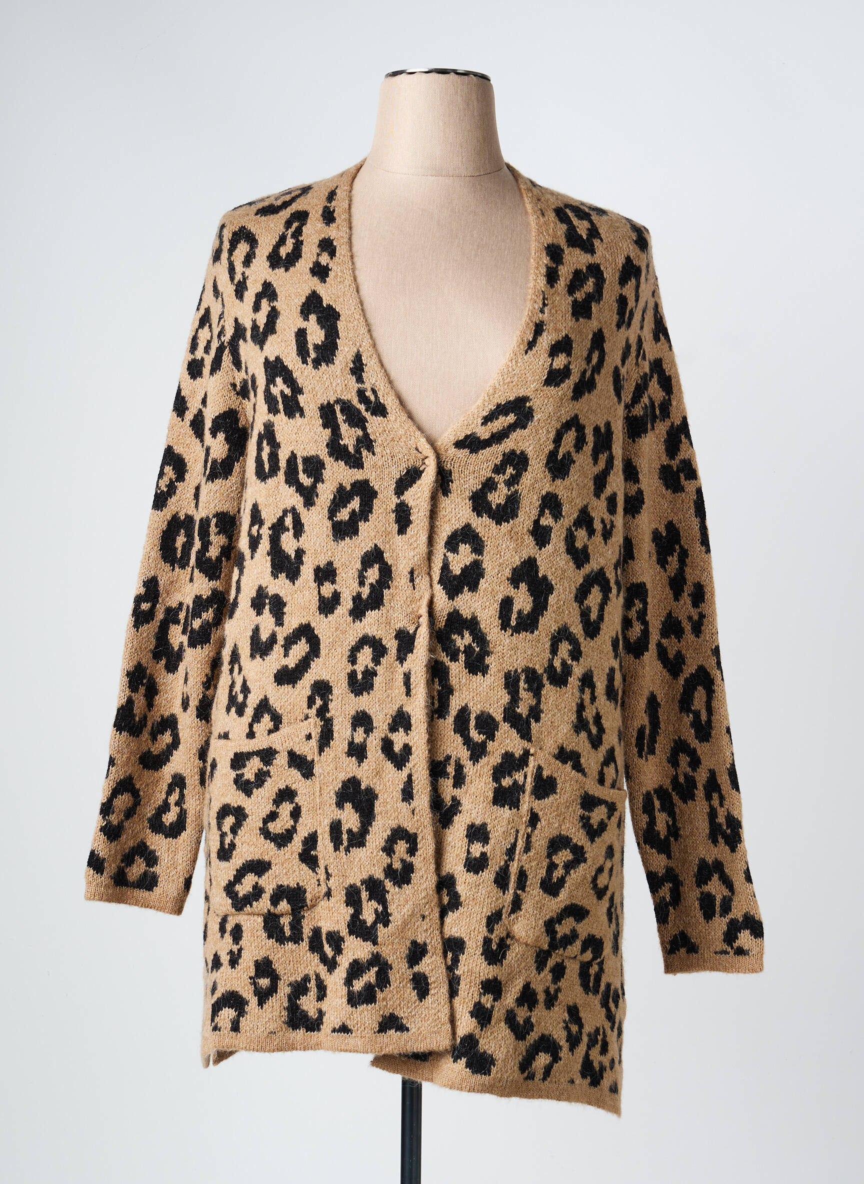 Gilet manches longues stretch marron OLSEN femme