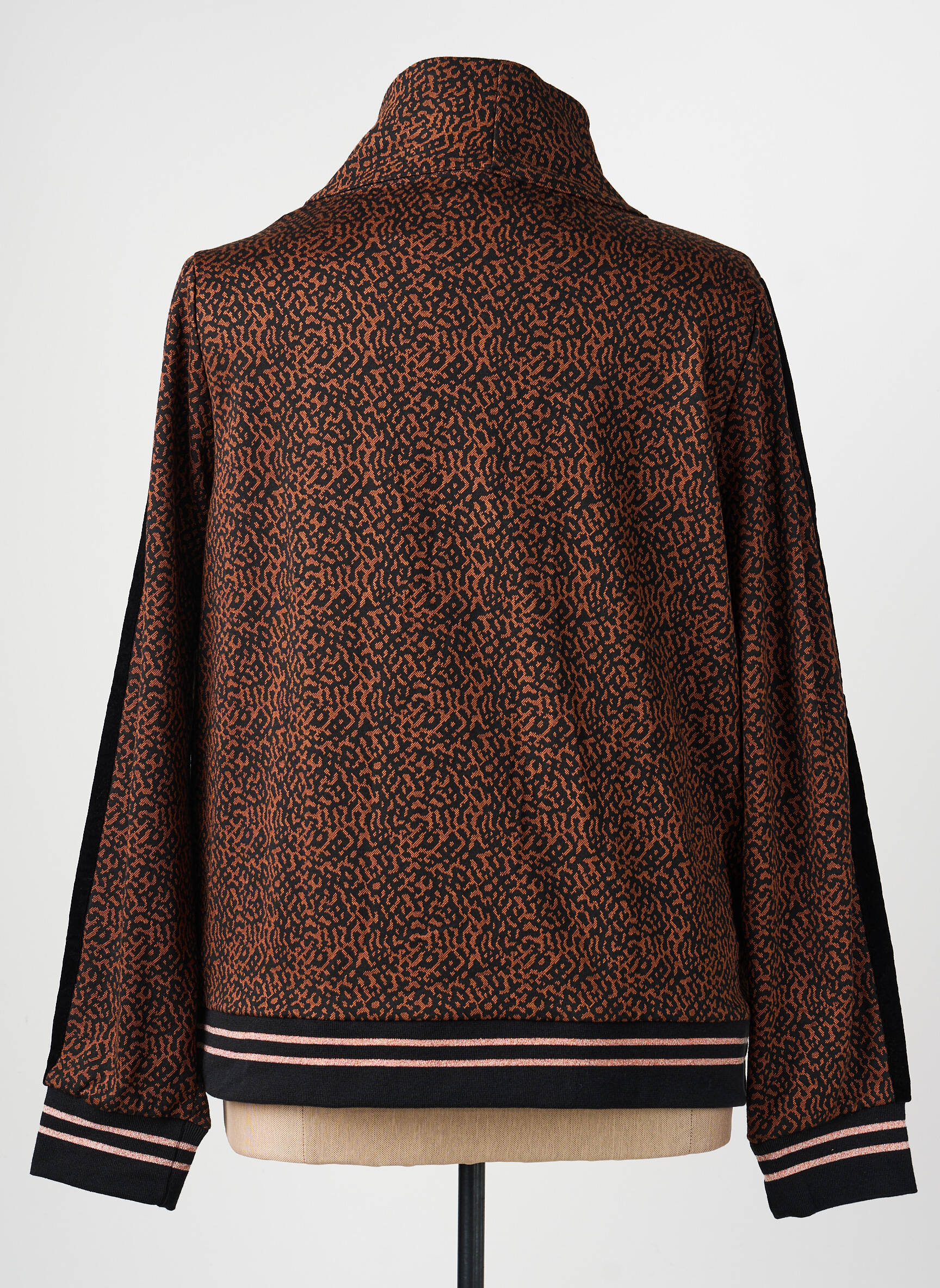 Sweat-shirt stretch manches longues marron 7 SEASONS femme