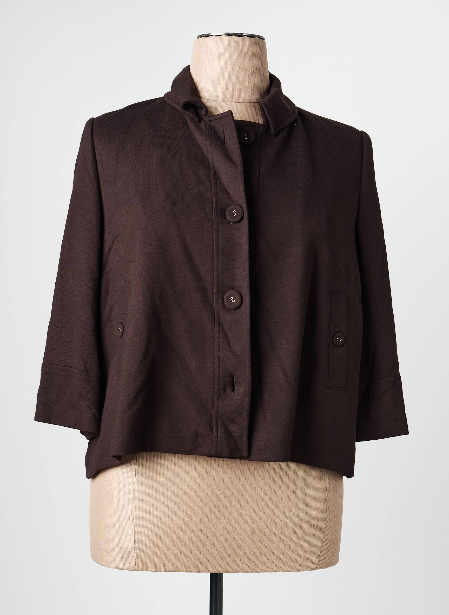 Veste casual epaulette marron LEWINGER femme