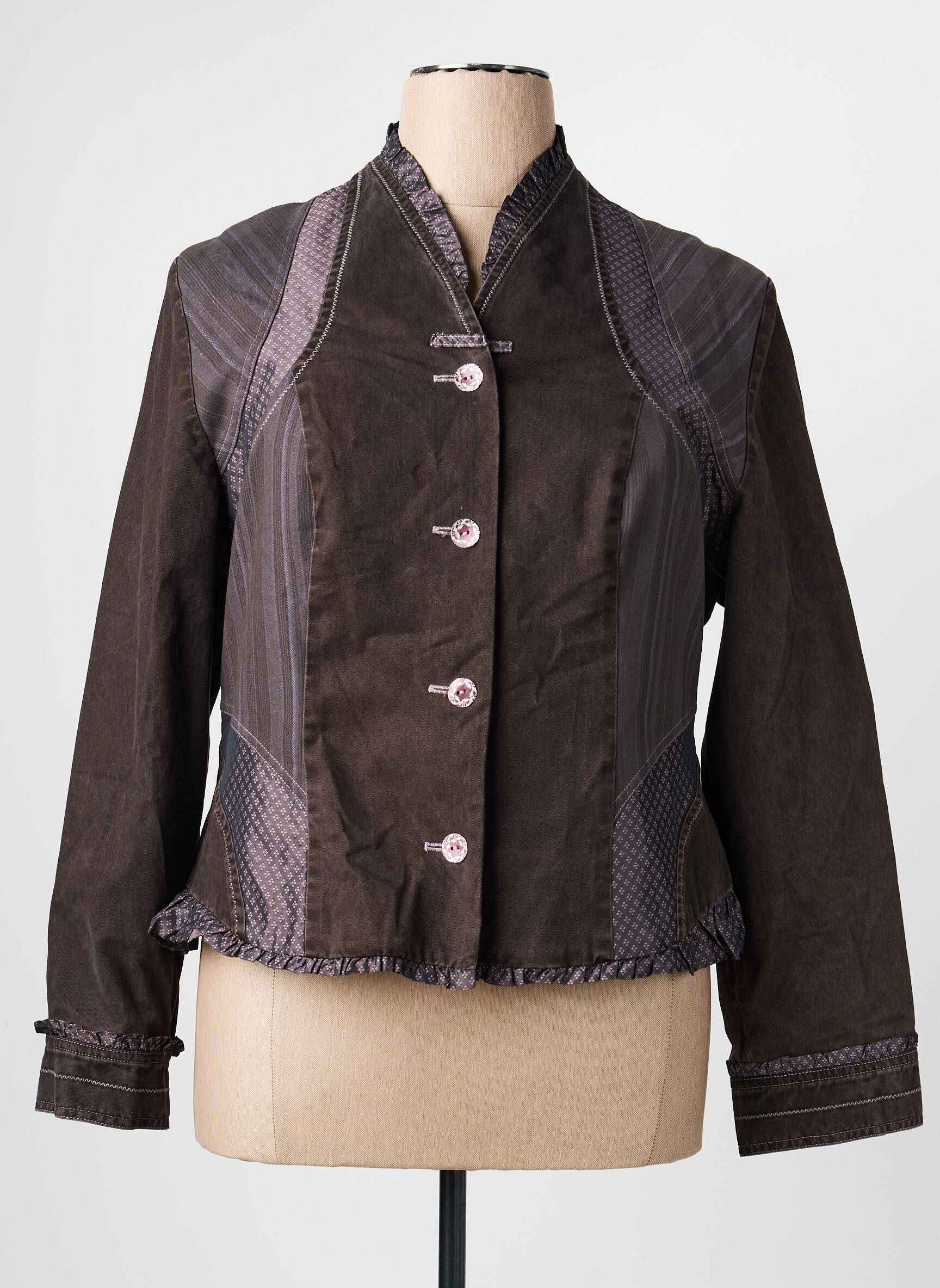 Veste casual epaulette gris PAUSE CAFE femme