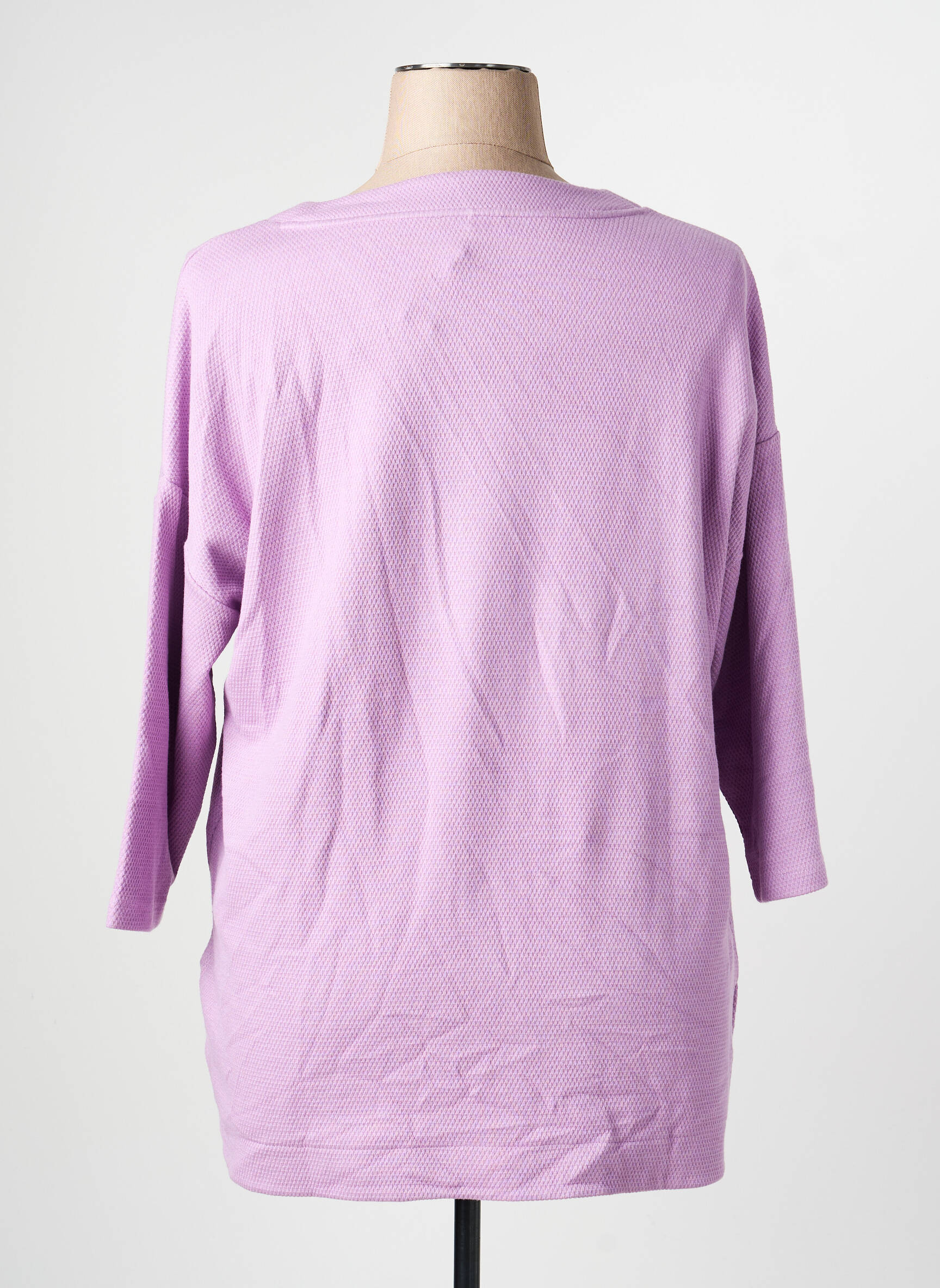 Sweat-shirt stretch manches 3/4 violet OLSEN femme