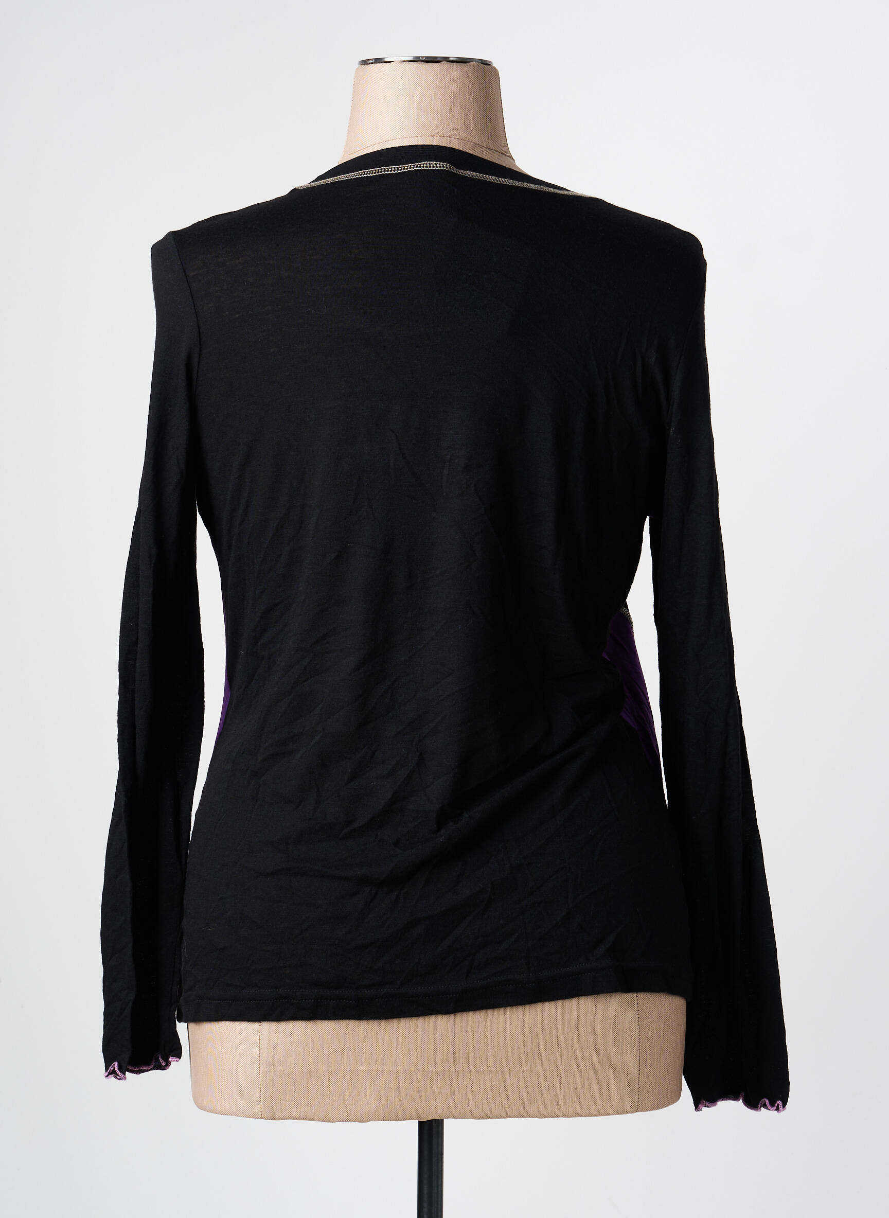T-shirt manches longues manches longues noir PAUSE CAFE femme