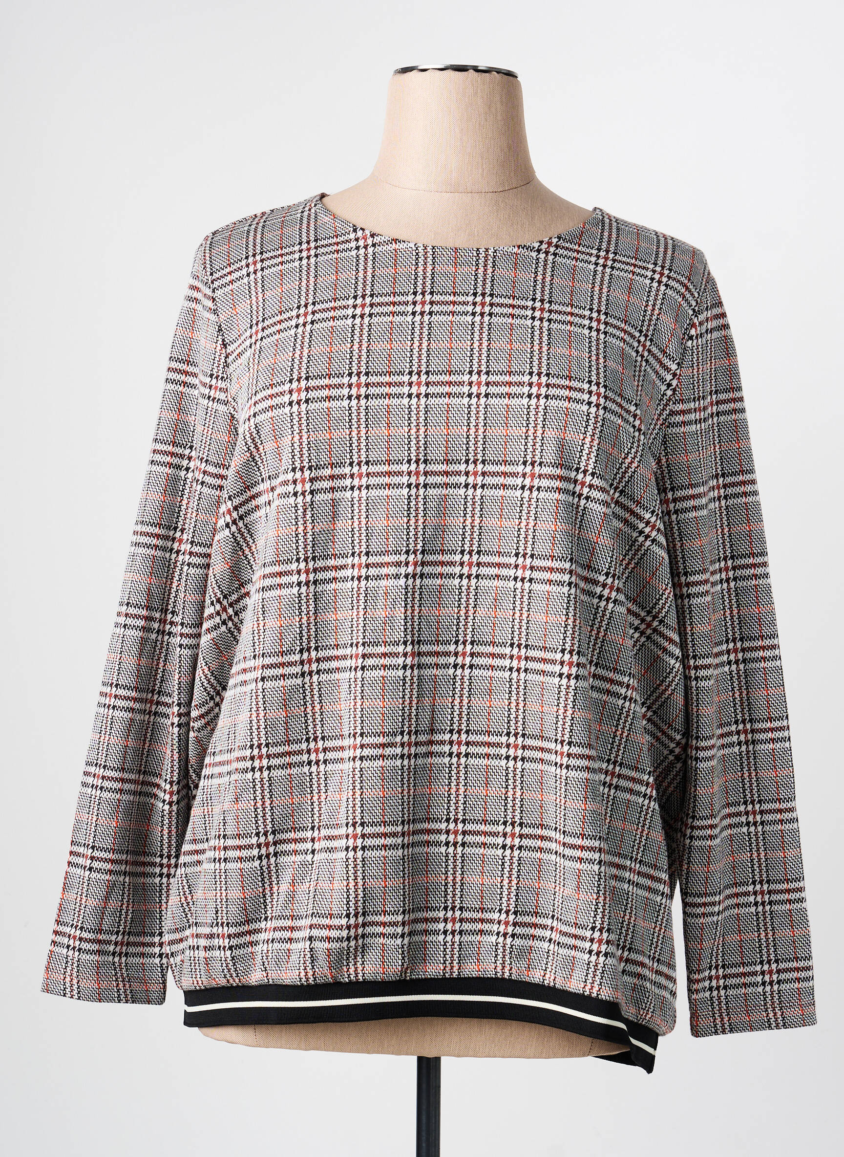 Sweat-shirt tissage jersey manches longues orange OLSEN femme