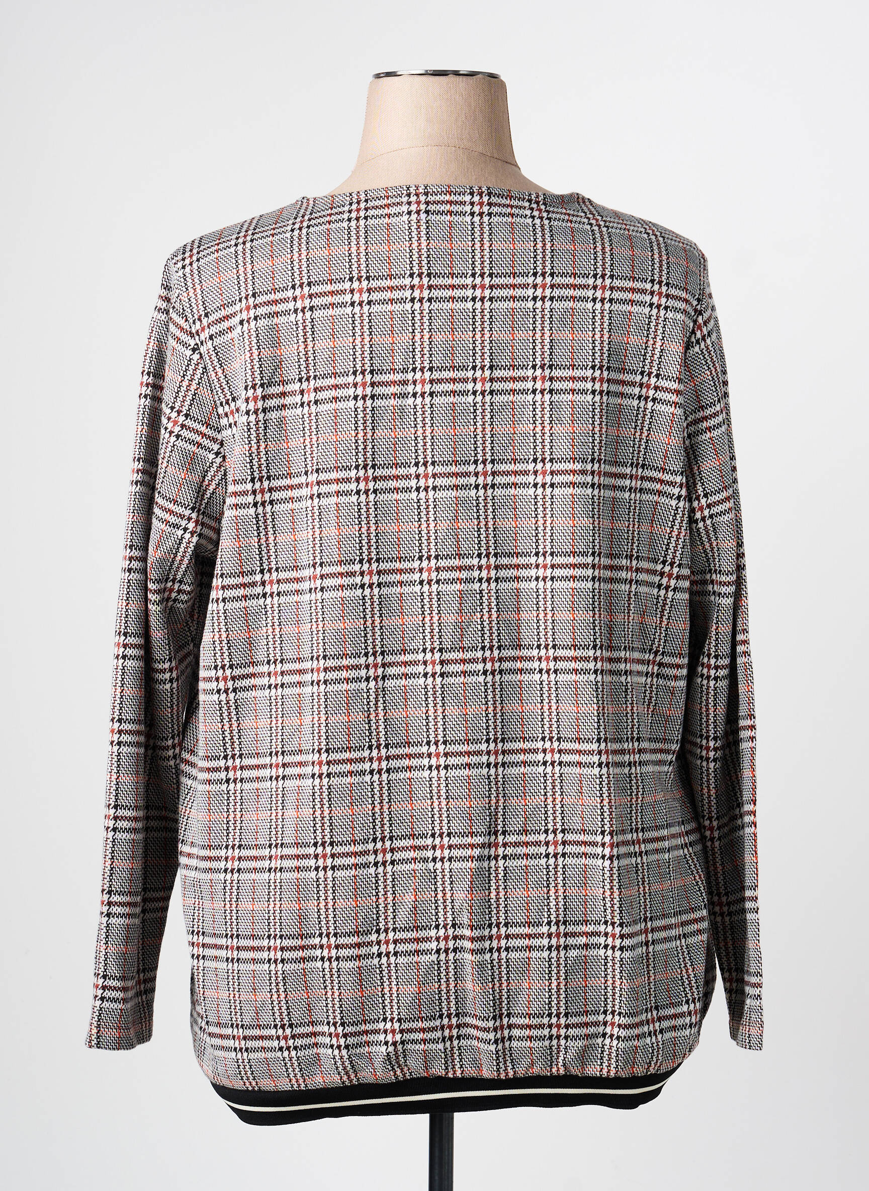 Sweat-shirt tissage jersey manches longues orange OLSEN femme