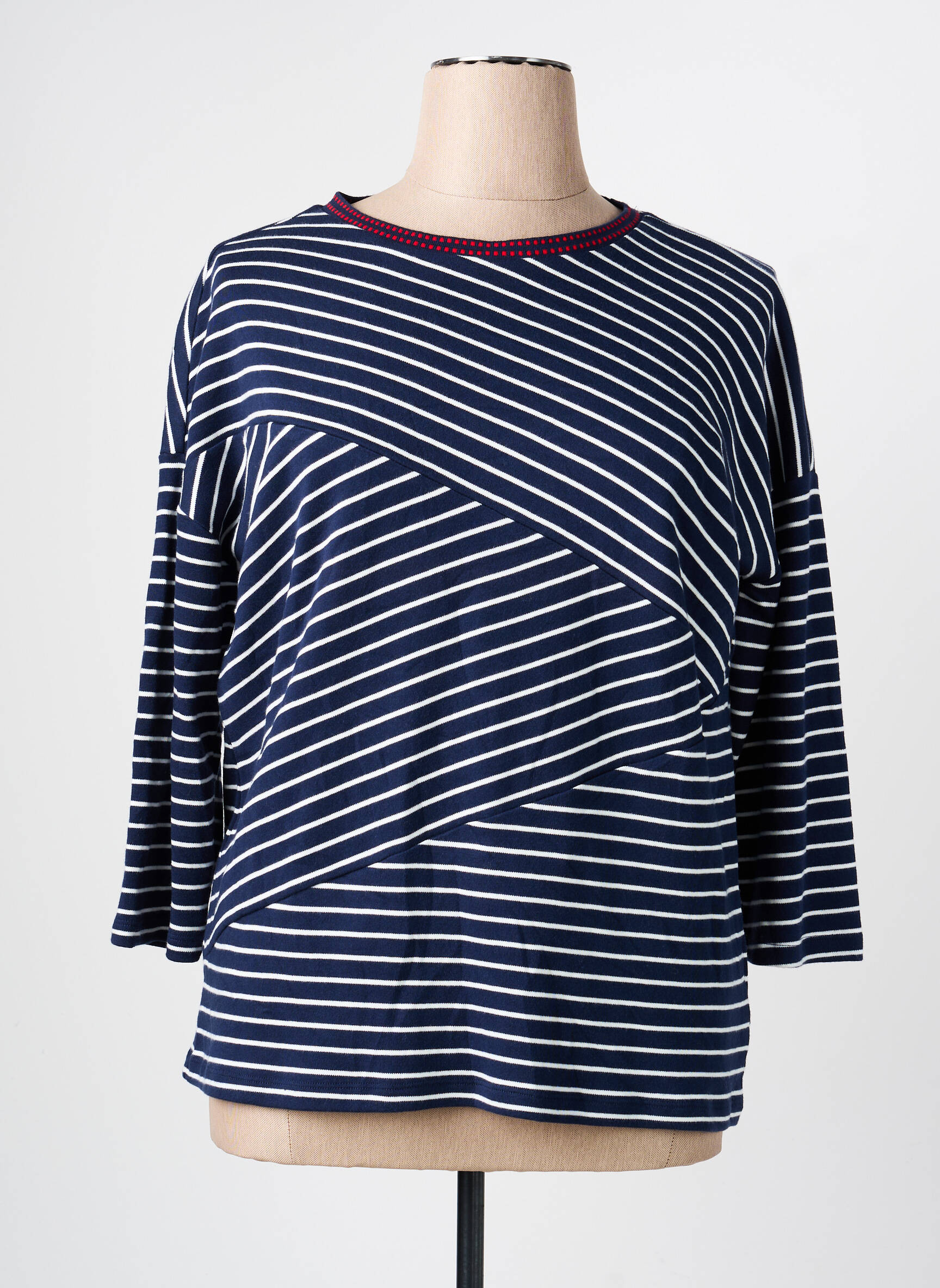T-shirt manches 3/4 manches 3/4 bleu OLSEN femme