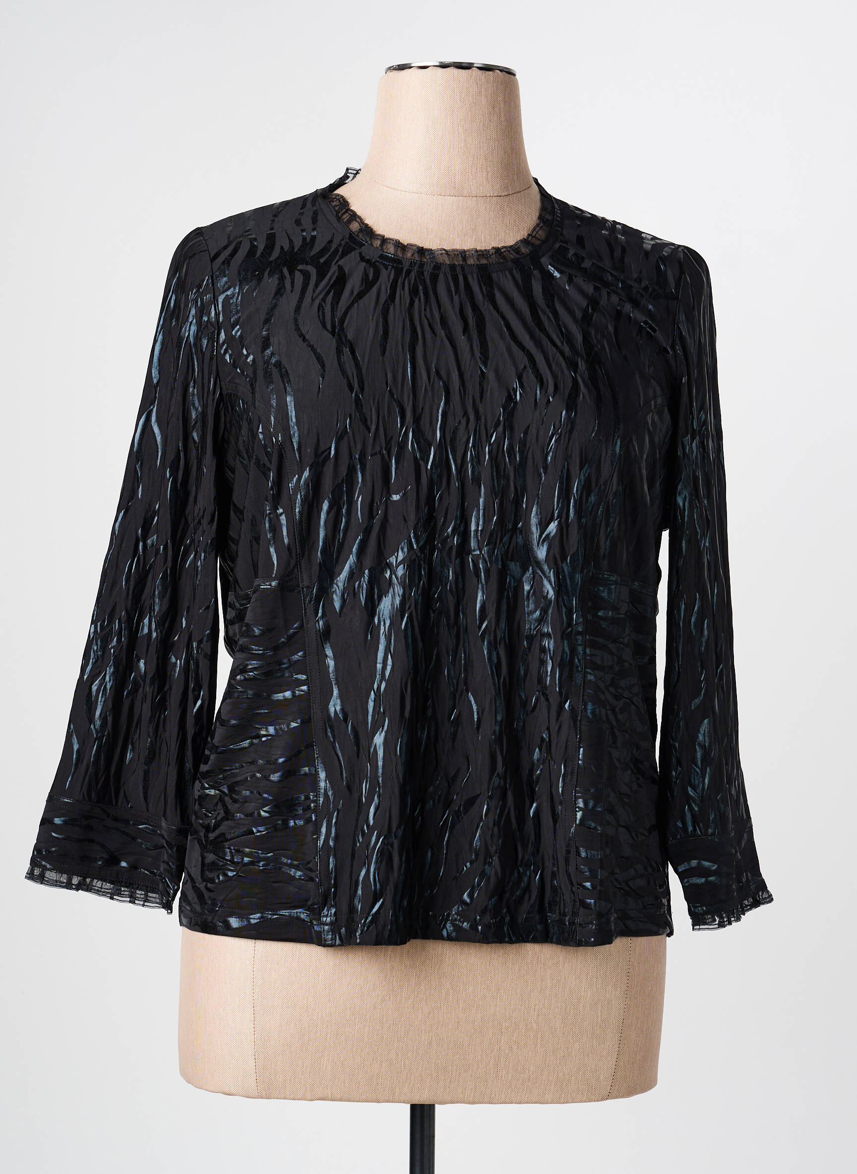Top stretch manches 3/4 noir PAUPORTÉ femme