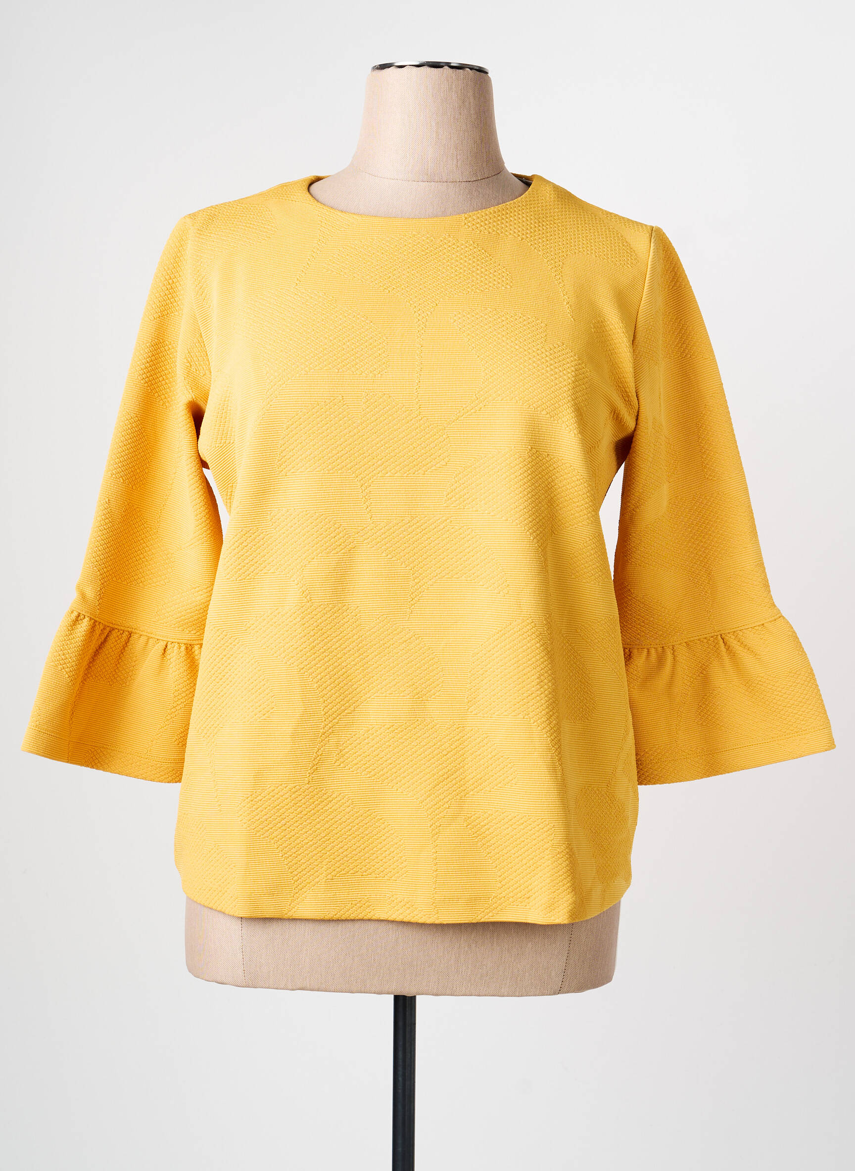 Top stretch manches 3/4 jaune RABE femme