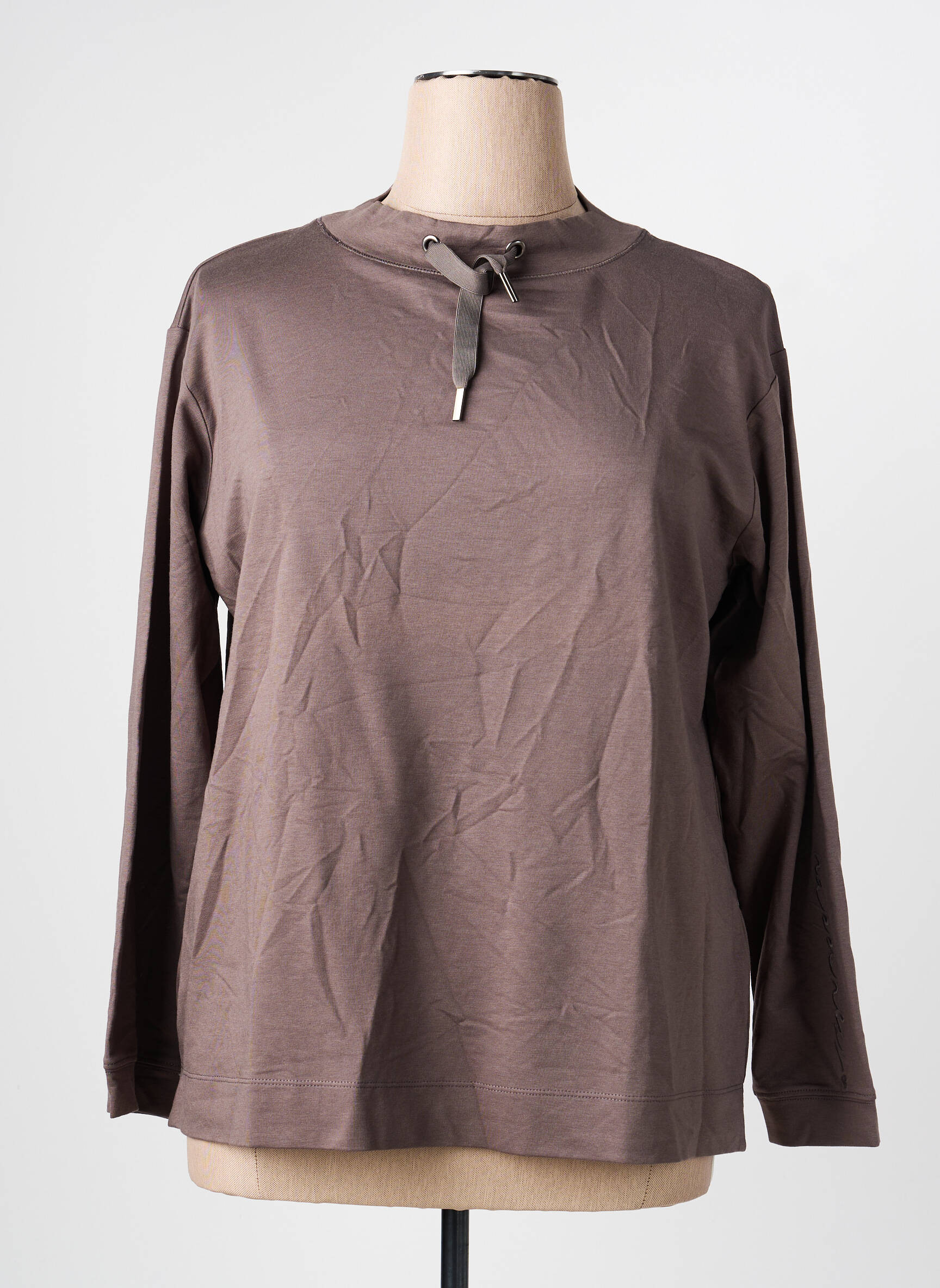 Sweat-shirt stretch manches longues marron RABE femme