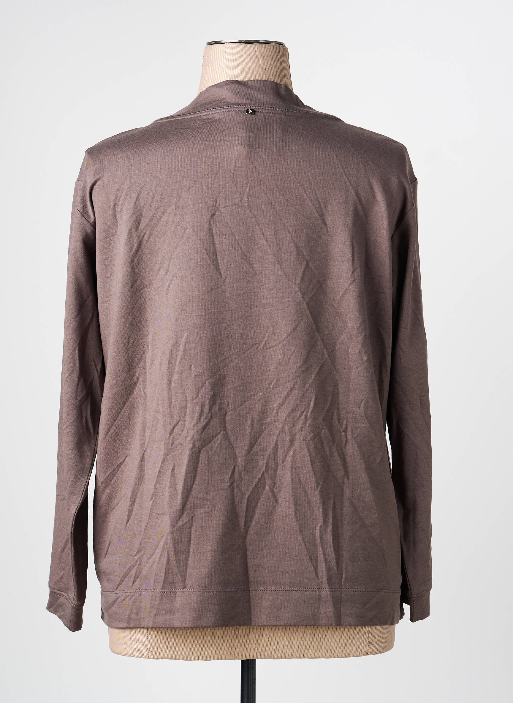 Sweat-shirt stretch manches longues marron RABE femme