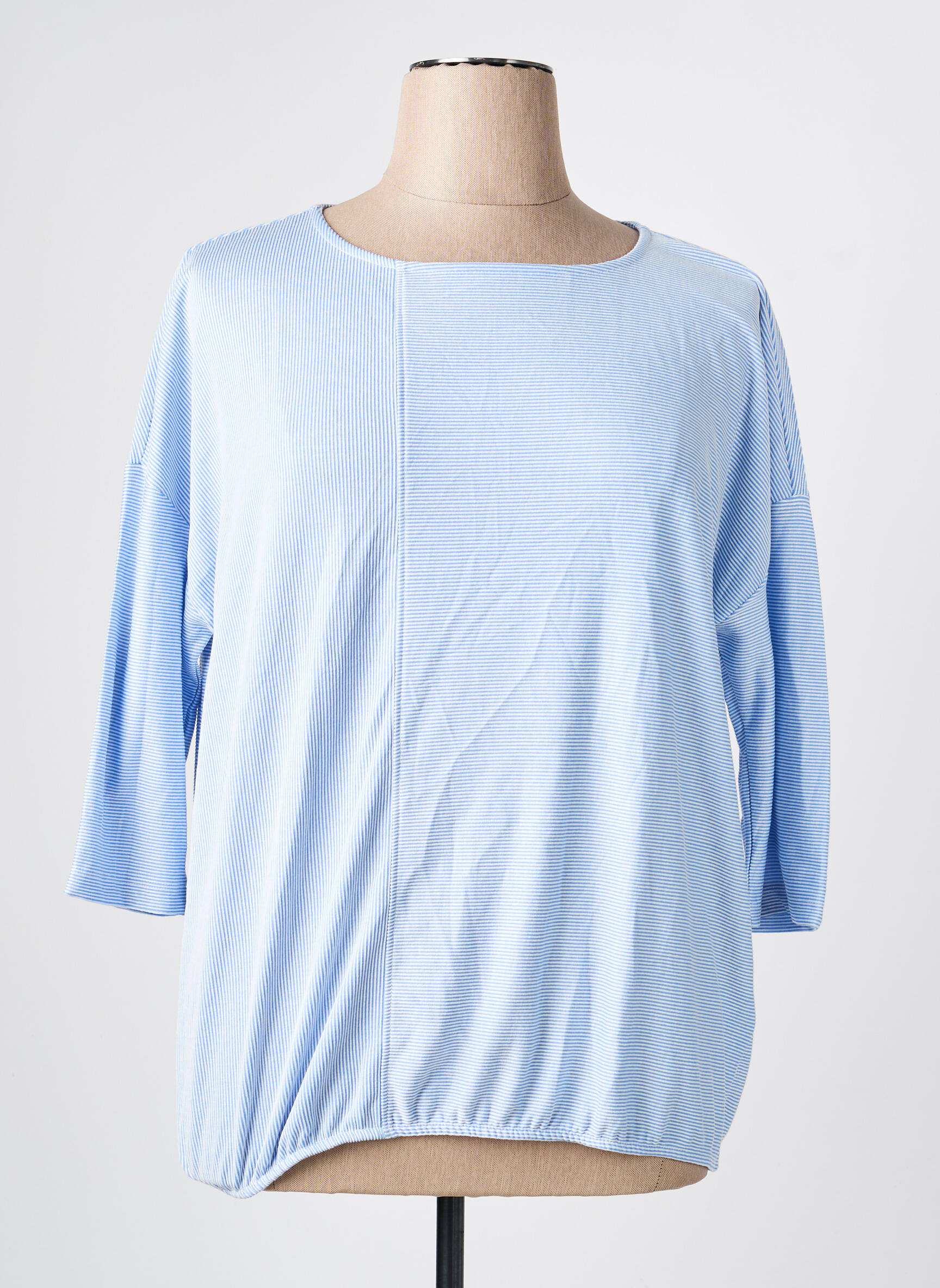 T-shirt manches 3/4 manches 3/4 bleu OLSEN femme