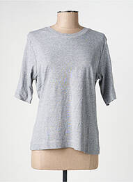 T-shirt coupe cintrée manches courtes gris M.X.O femme
