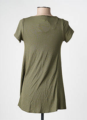 T-shirt col v manches courtes vert AN II VITO femme