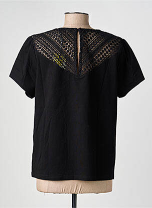 T-shirt col v manches courtes noir MCM femme
