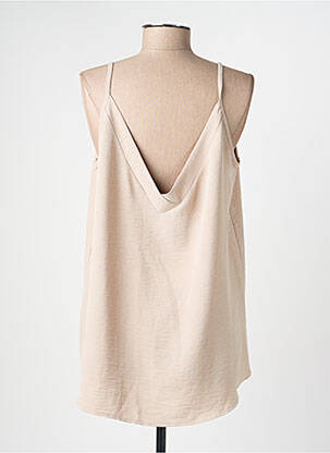 Top coupe fluide fines bretelles beige AN II VITO femme