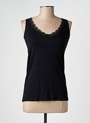 Top tissage jersey sans manche noir AN II VITO femme
