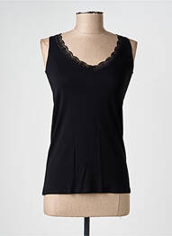 Top tissage jersey sans manche noir AN II VITO femme
