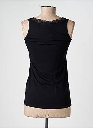 Top tissage jersey sans manche noir AN II VITO femme
