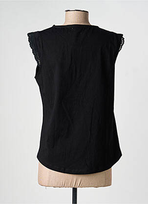 Top tissage jersey sans manche noir MCM femme