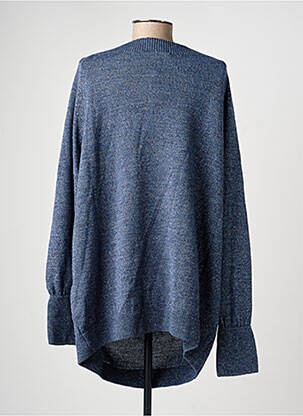 Pull col rond manches longues bleu MAT. femme