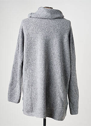 Pull col roulé tissage chiné manches longues gris BEAUTY WOMEN femme