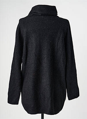 Pull col roulé stretch manches longues noir BEAUTY WOMEN femme