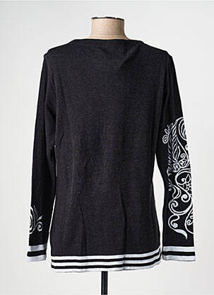 Pull coupe cintrée manches longues noir AGATHE & LOUISE femme