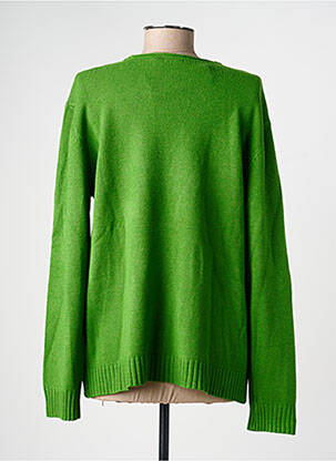 Pull col v manches longues vert MARINELLO femme