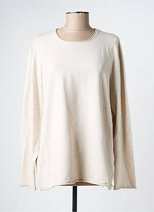 Pull coupe cintrée manches longues beige MARINELLO femme
