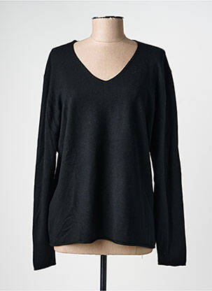 Pull coupe cintrée manches longues noir MARINELLO femme