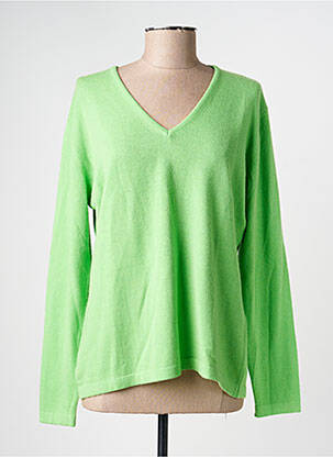 Pull coupe cintrée manches longues vert L'ATELIER D'ANNA femme