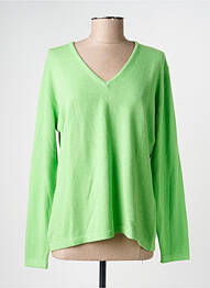 Pull coupe cintrée manches longues vert L'ATELIER D'ANNA femme