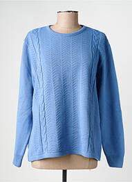 Pull col rond manches longues bleu OMC femme