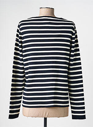 Pull coupe cintrée manches longues bleu BATELA femme