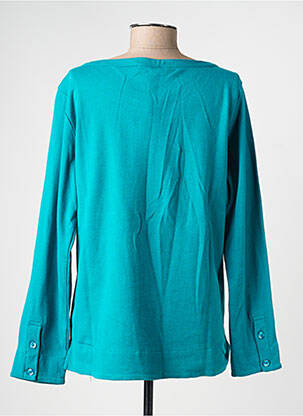 Sweat-shirt stretch manches longues bleu AGATHE & LOUISE femme
