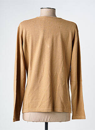 Pull coupe droite manches longues beige L'ATELIER D'ANNA femme