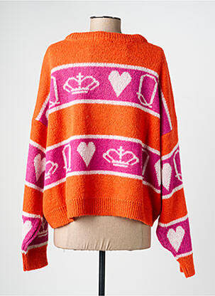 Pull stretch manches longues orange L'ATELIER D'ANNA femme