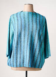 Pull col bateau manches 3/4 bleu SIGNATURE femme