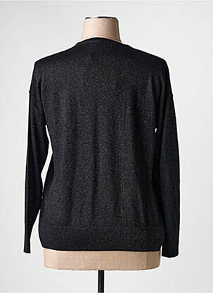 Pull coupe cintrée manches longues noir MCM femme