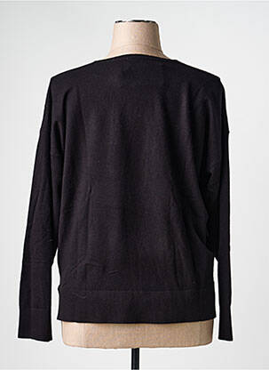 Pull col v manches longues noir MCM femme