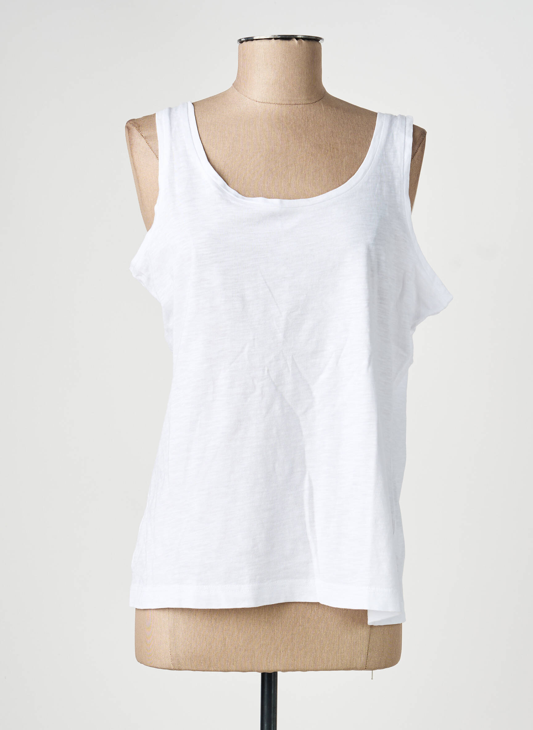 Débardeur stretch sans manche blanc M.X.O femme