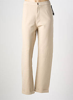 Pantalon droit stretch taille normale beige WALTRON femme