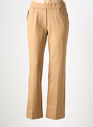 Pantalon droit stretch taille normale beige WALTRON femme