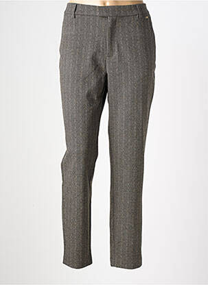 Pantalon chino fermeture zippée sous rabat avec crochet taille normale gris MCM femme