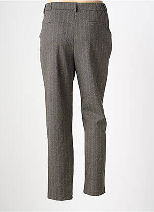 Pantalon chino fermeture zippée sous rabat avec crochet taille normale gris MCM femme