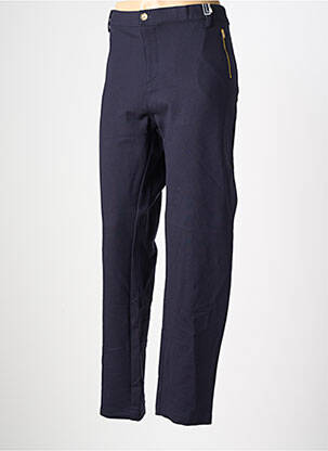 Pantalon slim tissage popeline taille normale bleu WALTRON femme
