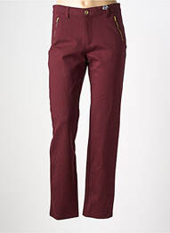 Pantalon slim tissage popeline taille normale rouge WALTRON femme