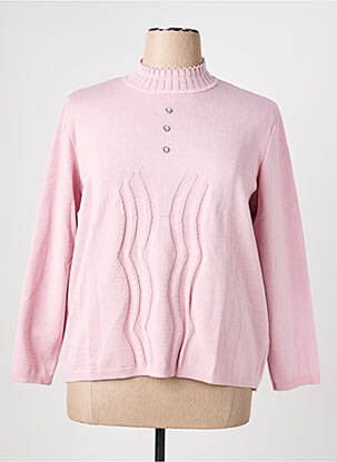 Pull coupe cintrée manches longues rose RODAM femme