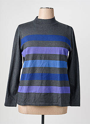 Pull tissage chiné manches longues gris TELMAIL femme
