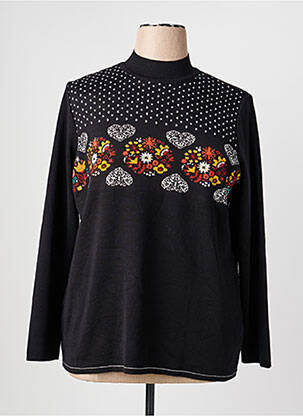 Pull coupe cintrée manches longues noir TELMAIL femme